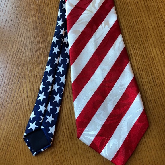 Men’s (or ladies) tie, American flag design - Picture 2 of 6